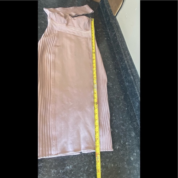 MISGUIDED premium Light Pink bandage one shoulder bodycon mini dress - Picture 8 of 10